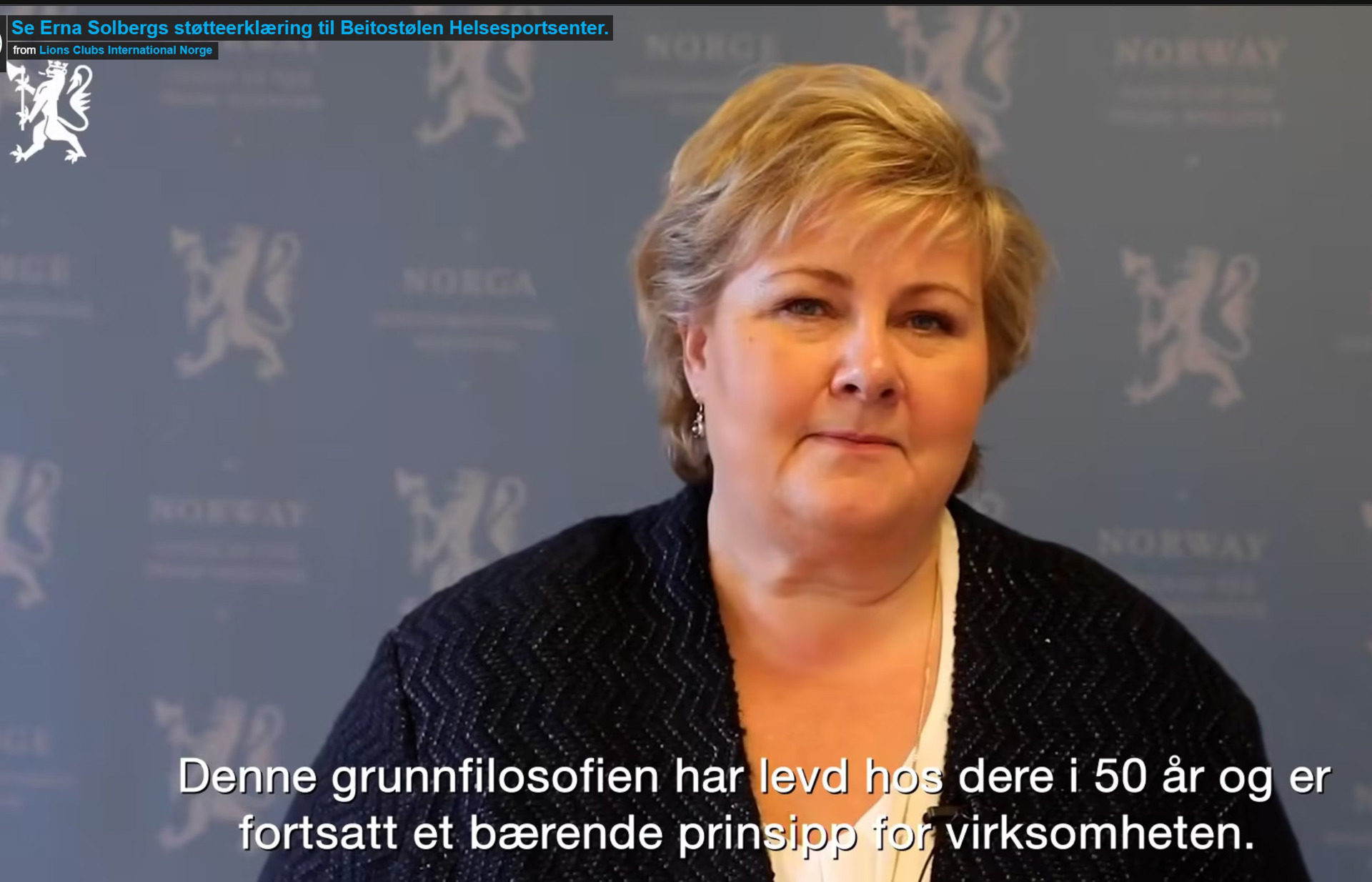 Erna Solbergs hyller Beitostølen Helsesportsenter